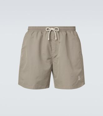 Brunello Cucinelli Logo swim trunks