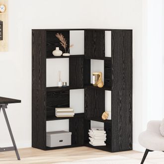Berkfield Home Corner Cabinet Black Oak 140x30x140 cm Engineered Wood | Size: 140 x 30 x 140 cm