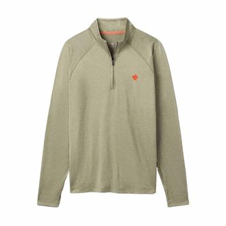 Rabbit Mens Ez Zip Long Sleeve Quarter-Zip Pullover In Brown