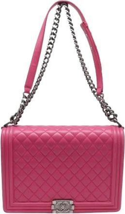 Chanel Borsa a spalla Boy New Pre-owned in pelle di vitello rosa - - Pre-owned - Donna - Rosa - ONE SIZE