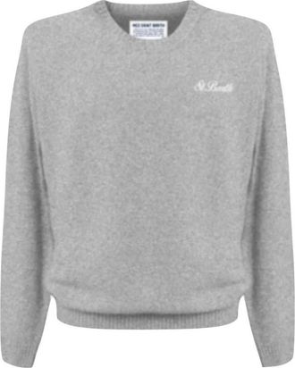 MC2 Saint Barth Regent Crew Neck Sweater - Heren - Ronde hals truien - Grijs - S - Wol - Truien & Vesten