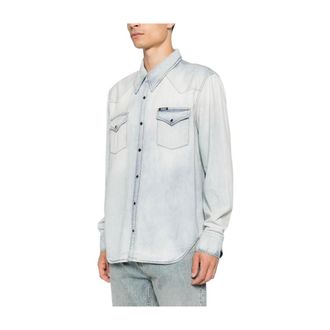 Amiri Heren, Overhemden, Blauw, Maat: M Denim