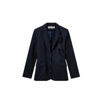 Designers Remix Collection Dames, Jassen, Blauw, Maat: XL Leer