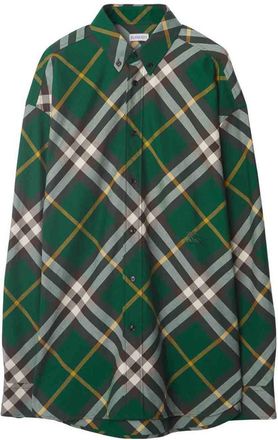 Burberry Check Motif Cotton Shirt