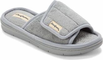 Dearfoams Mickey Terry Adjustable Shower Slide Slipper in Sleet at Nordstrom, Size X-Large M