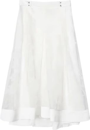 3.1 Phillip Lim floral-detail midi skirt - White
