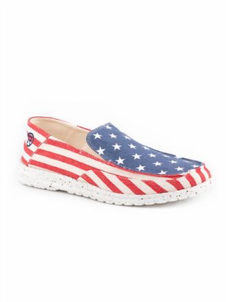 Roper Womens Hang Loose Slip On Casual Shoe In Flag-Themed