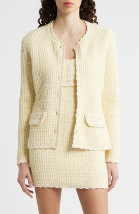 LoveShackFancy Galilee Cardigan in Daylily Yellow at Nordstrom, Size X-Small