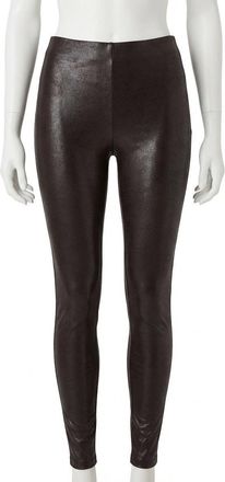 Spanx Faux Leather Croc Shine Legging In Brown/black