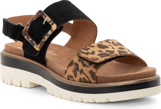 Ara Marbella Slingback Platform Sandal in Nature/Black at Nordstrom, Size 9.5-10Us