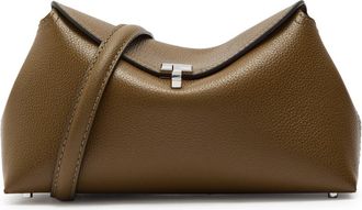 Toteme T-lock Grained Leather Clutch - Taupe - One Size
