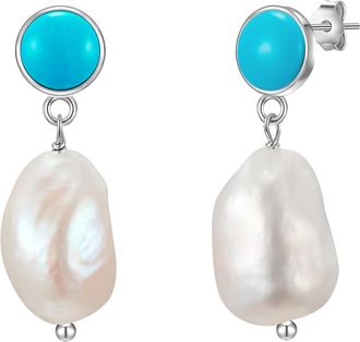 Glanzst&uuml;cke M&uuml;nchen Womens Fresh Water Cultured Pearl Earring - White Sterling Silver - One Size