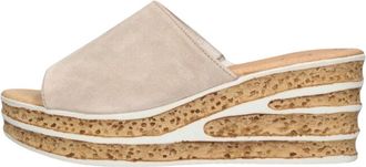 Gabor Comfortabele Beige Su&egrave;de Muil 650.1 - Dames - Sleehakken - Beige - 42 EU - Su&egrave;de - Schoenen