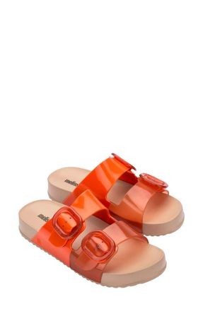 Melissa Cozy Buckle Slide Sandal in Beige/orange at Nordstrom, Size 10