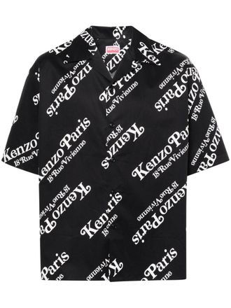 Kenzo Kenzo By Verdy logo-print shirt - men - Cotton - M - Black