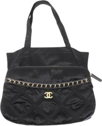 Chanel Pre-owned Tote Bags, female, Black, Size: ONE SIZE Pre-owned Vintage Tote Bag