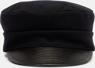 Valentino VLogo wool-blend felt newsboy cap