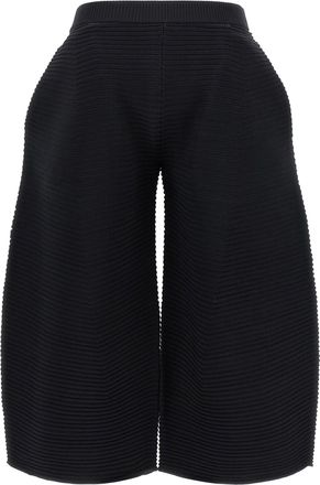 Issey Miyake Womens Black Polyester Cropped Pants