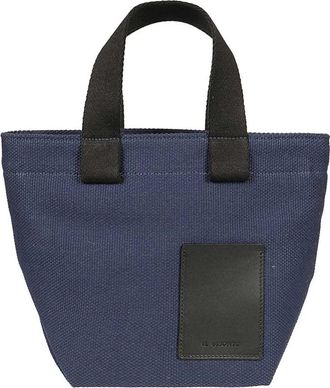 IL BISONTE Stijlvolle Handtas met Voorvak - Dames - Handtassen - Blauw - ONE Size - Leer - Tassen