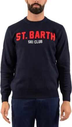 MC2 Saint Barth Heron Crewneck Sweater - Heren - Ronde hals truien - Blauw - S - Truien & Vesten