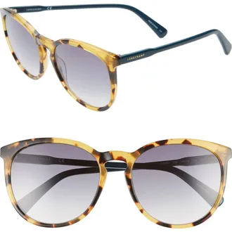 Longchamp 56mm Round Sunglasses in Vintage Havana at Nordstrom Rack