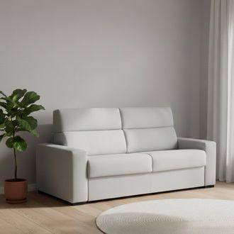 Dmora Dmora - Sof&aacute; Cama 3 Plazas Quindici, Sof&aacute; Convertible Para Sal&oacute;n, Acolchado, Desenfundable, Calidad 100% Made In Italy, 220x95 H100 Cm, Gris Claro