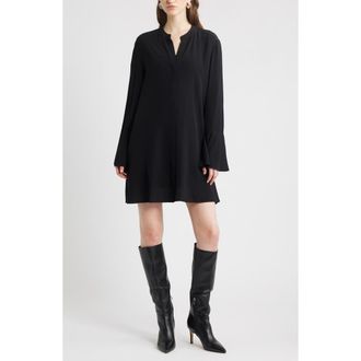 Nordstrom Long Sleeve Minidress in Black at Nordstrom Rack, Size Xx-Small