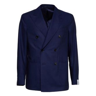 Caruso Blazers, male, Blue, Size: 3XL Blazers