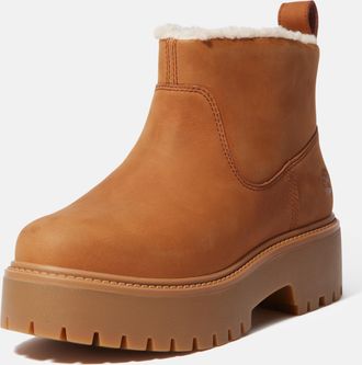 Timberland Chelseaboots TIMBERLAND STONE STREETMID WARM LINED BOOT, Damen, Gr. 37,5, rust nubuck, Leder, Schuhe Chelseaboots, Winterstiefel, Winterschuhe, Stiefe