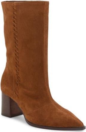 Vince Camuto Lorrys Whipstitch Block Heel Boot in Burnt Sugar at Nordstrom Rack, Size 5.5