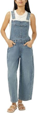 Silver Jeans Co Barrel Leg Denim Overalls in Miramar at Nordstrom, Size Small