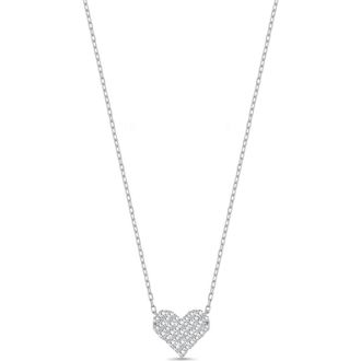 Bony Levy Liora 18K White Gold Pav&eacute; Diamond Heart Pendant Necklace at Nordstrom Rack