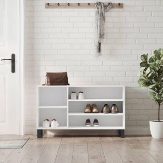 vidaXL Shoe Cabinet White 102x36x60 cm Engineered Wood Vidaxl