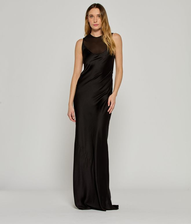 Georgette Evening Dress - Black