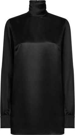 Dolce & Gabbana Stand-Up Neck Blouse - Womens - Silk
