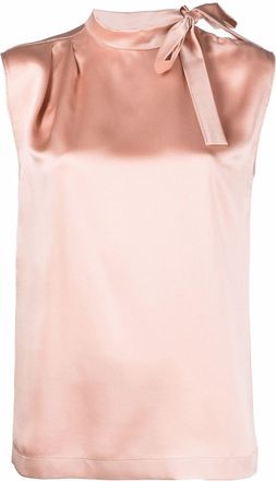 Alberta Ferretti Blusa con fiocco - Arancione