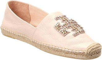 Tory Burch Embellished Leather Espadrille