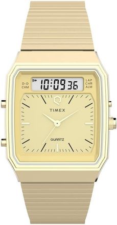 Timex Q Timex 1982 Ana-Digi Reissue Bracelet Watch, 33mm in Gold at Nordstrom