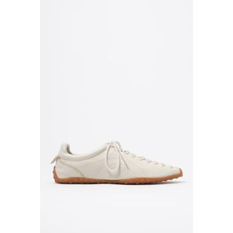 Bimba & Lola White Leather 13 11 Lace-Up Sneaker in Off White at Nordstrom, Size 37