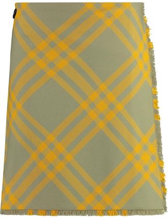 Burberry Short Skirts, female, Green, 2XS, Wrap Skirt