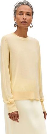 Another Tomorrow Featherweight Crew in Butter at Nordstrom, Size X-Small It