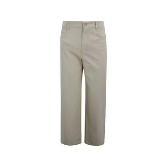 Max Mara Straight Trousers, female, Beige, Size: XS Straight Trousers