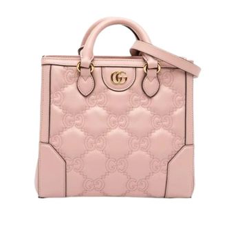 Gucci Pre-owned Quilted Satchel - Dames - Pre-owned - Roze - Maat: ONE Size Leer