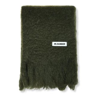 Jil Sander Bufanda estrecha de mezcla de lana - Accessories - Hombre - Verde - ONE SIZE