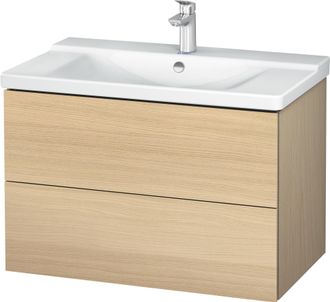 Duravit Duravit L-cube Mueble De Pared, Ancho 820mm, Profundidad 481, 2 Cajones, Se Ajusta A La Pared. Art&iacute;culo 233285, Color: Roble Mediterr&aacute;neo Chapa De Mad