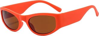 Generic Small Frame Mens Outdoor Sunglasses Commuter Womens Vacation(Red)