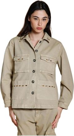 Mason's Santa Cruz Jacket - Dames - Zomerjassen - Beige - M - Katoen - Jassen