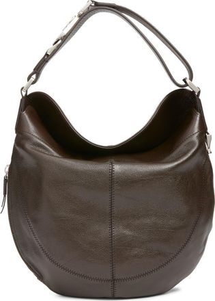 Christophe Lemaire Quiver Clip Leather Hobo Bag in Dark Chocolate at Nordstrom