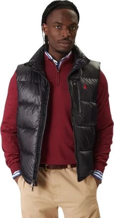 Polo Ralph Lauren The Gorham Glossed Down Vest - Heren - Bodywarmers - Zwart - M - Nylon - Jassen