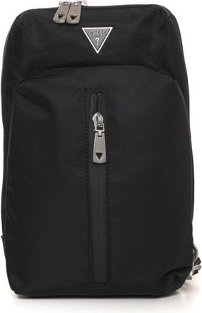 Guess Stijlvolle schoudertas met voorvak - Heren - Schoudertassen - Zwart - ONE Size - Polyester - Tassen
